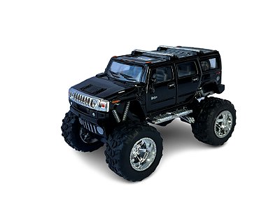 Miniatura Hummer H2 Bigfoot Preto Metal 1:40