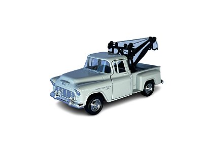 Miniatura Chevrolet Chevy Truck 1955 Guincho Branco 1:32