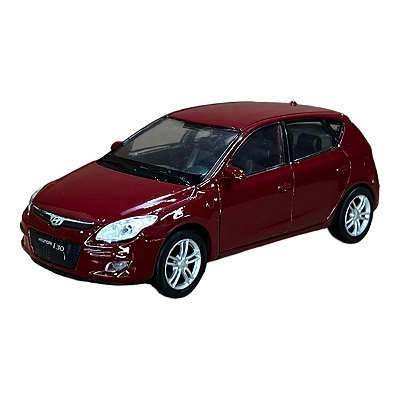 Miniatura Hyundai I30 Bordô Metal 1:36