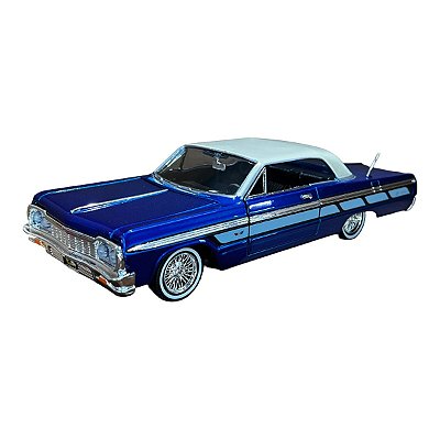 Miniatura Chevrolet Impala 1964 Azul Metal 1:24