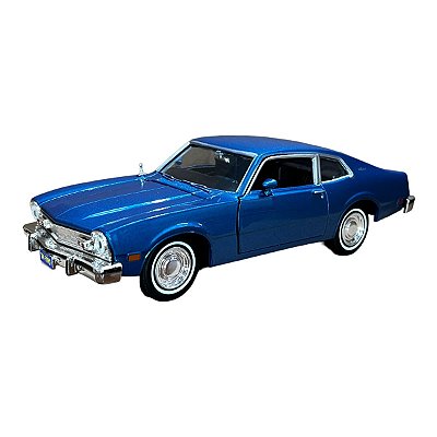 Miniatura Ford Maverick 1974 Azul Motormax Metal 1:24