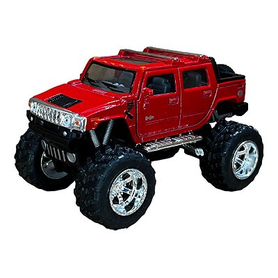 Miniatura Hummer H2 Picape Bigfoot Vermelho Metal 1:40