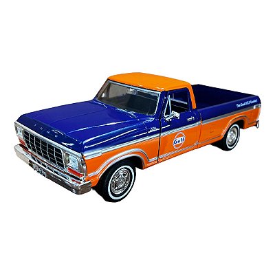 Miniatura Ford F150 Custom Gulf Motormax Metal 1:24