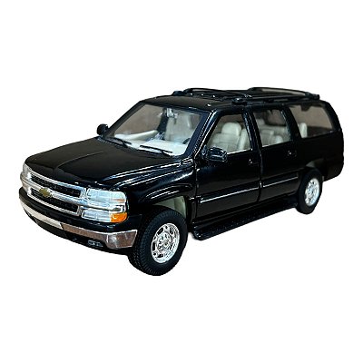Miniatura Chevrolet Suburban LT 2000 Preto Metal 1:24