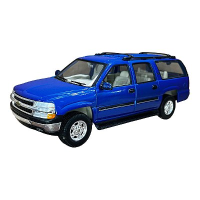 Miniatura Chevrolet Suburban LT 2000 Azul Metal 1:24