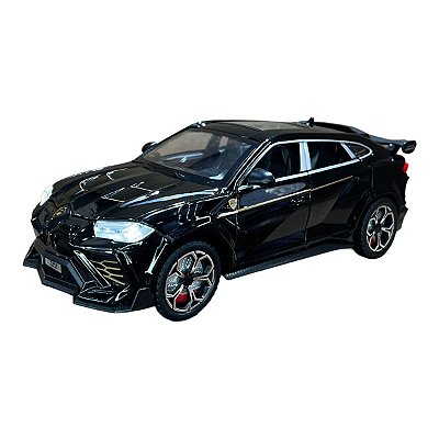 Miniatura Lamborghini Urus Preto Acende Luz E Som Metal 1:24