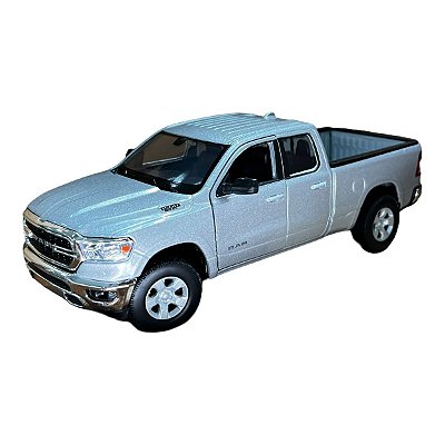 Miniatura Dodge Ram Prata Metal Welly 1:24