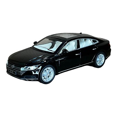 Miniatura Volkswagen Passat CC Preto Acende Luz e Som 1:32