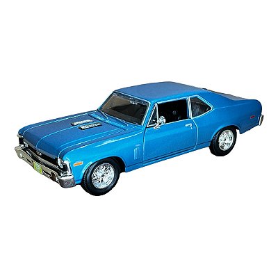 Miniatura Chevrolet Nova SS 1970 Azul Metal 1:24
