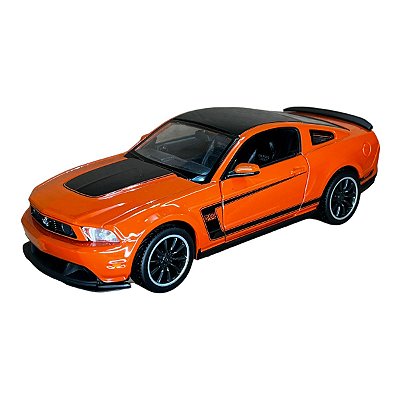 Miniatura Ford Mustang Boss 302 Laranja Metal 1:24