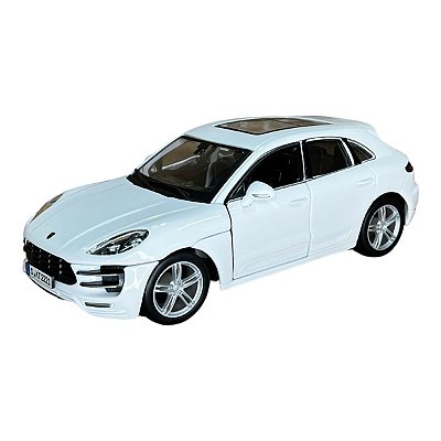 Miniatura Porsche Macan Turbo Branco Metal 1:24