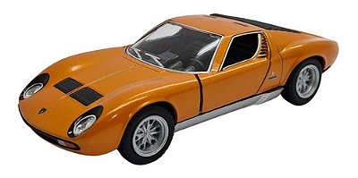 Miniatura Lamborghini Miura P400 Sv 1971 Laranja 1:34