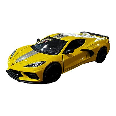 Miniatura Chevrolet Corvette C8 Livery Edition Amarelo 1:36