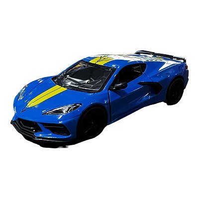 Miniatura Chevrolet Corvette C8 Livery Edition Azul 1:36