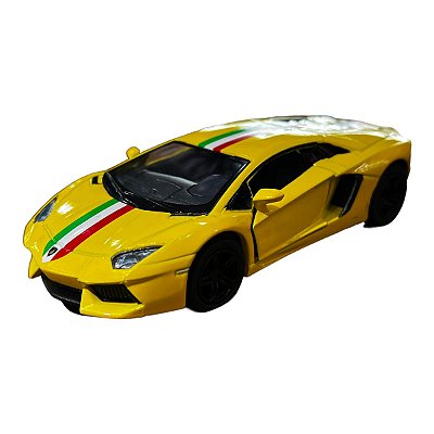 Miniatura Lamborghini Aventador LP700-4 Amarelo 1:38