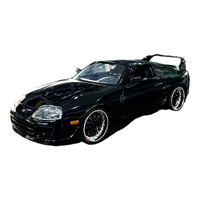 Miniatura Toyota Supra Preto Velozes e Furiosos Jada 1:24