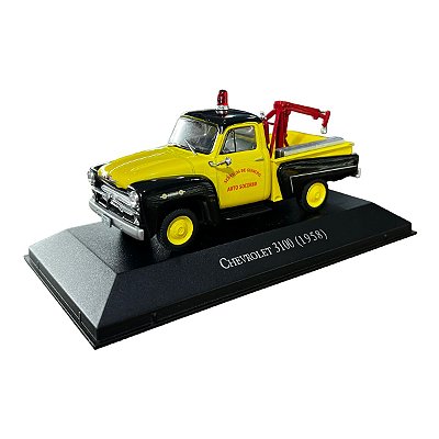 Miniatura Chevrolet 3100 Guincho Coleção Picapes Metal 1:43
