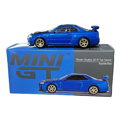 Miniatura Nissan Skyline GTR34 Azul MiniGT 531 1:64