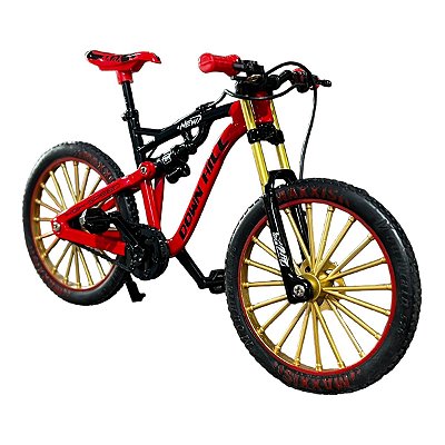 Miniatura Bicicleta Bike Down Hill Vermelho Metal 1:10