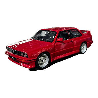 Miniatura BMW M3 Vermelho Burago Metal 1:24