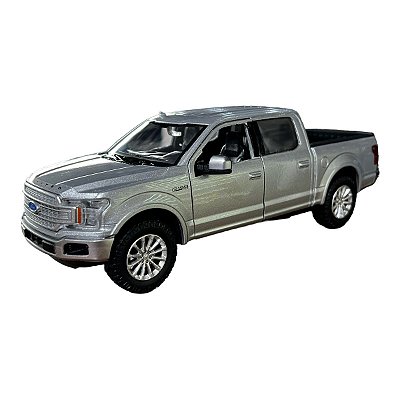 Miniatura Ford F150 Limited Prata Motormax Metal 1:24