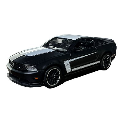 Miniatura Ford Mustang Boss 302 Preto Maisto Metal 1:24