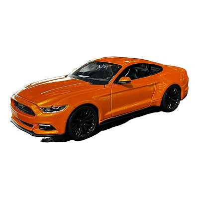 Miniatura Ford Mustang GT Laranja Maisto Metal 1:24