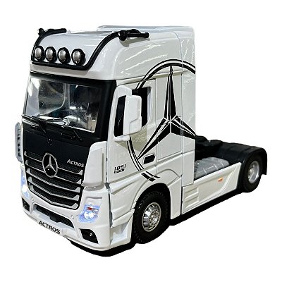 Miniatura Caminhão Mercedes Benz Actros Liga Luz Metal 1:36