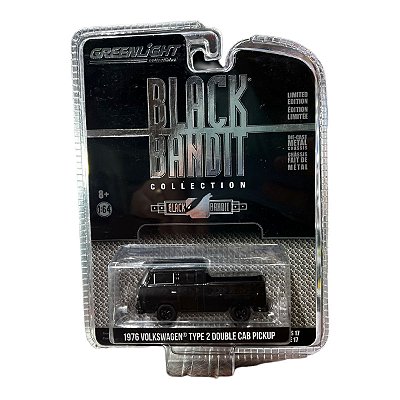 Miniatura VW Kombi Type 2 Double Cab Black Bandit 1976 1:64