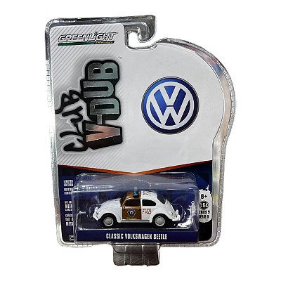 Miniatura Volkswagen Fusca Beetle Police Greenlight 1:64