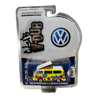 Miniatura VW Kombi Type 2 Westfalia 1968 Greenlight 1:64