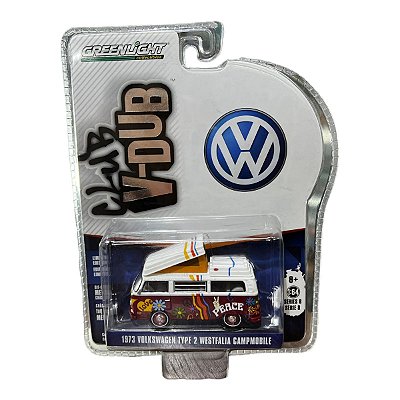 Miniatura VW Kombi Type 2 Westfalia 1973 Greenlight 1:64