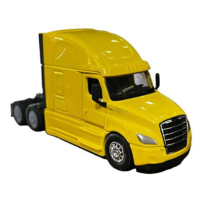 Miniatura Caminhão Freightliner Cascadia Amarelo 1:64