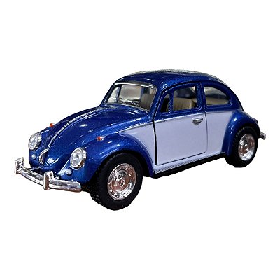 Miniatura Volkswagen Fusca 1967 Azul e Branco 1:32