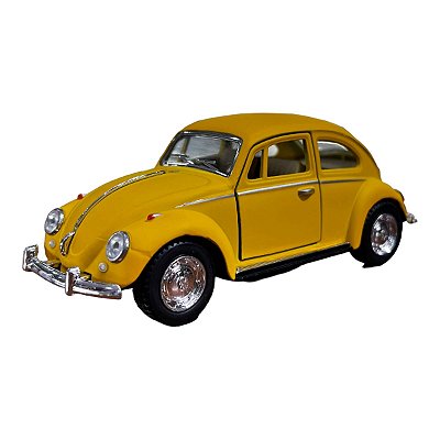 Miniatura Volkswagen Fusca 1967 Amarelo Fosco 1:32