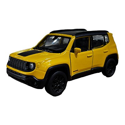 Miniatura Jeep Renegade Amarelo Metal Welly 1:38