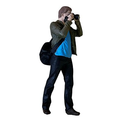 Miniatura Boneco Fotografo 1:64