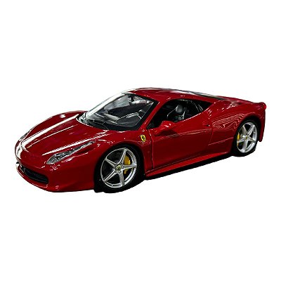 Miniatura Ferrari 458 Itália Vermelho Burago 1:24
