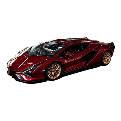 Miniatura Lamborghini Sian FKP 37 Vermelho Burago 1:24