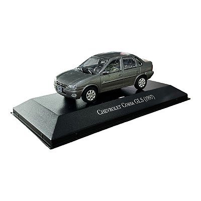 Miniatura Chevrolet Corsa GLS 1997 Cinza Metal 1:43