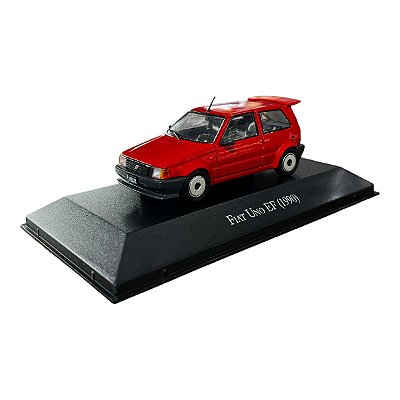Miniatura Fiat Uno EF 1990 Vermelho Metal 1:43