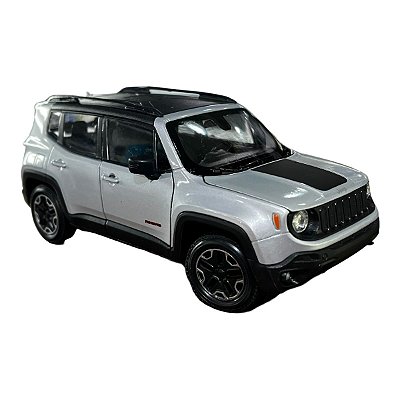 Miniatura Jeep Renegade Prata Metal 1:24