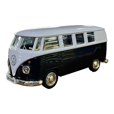Miniatura Volkswagen Kombi Classic Preto e Branco RMZ 1:32