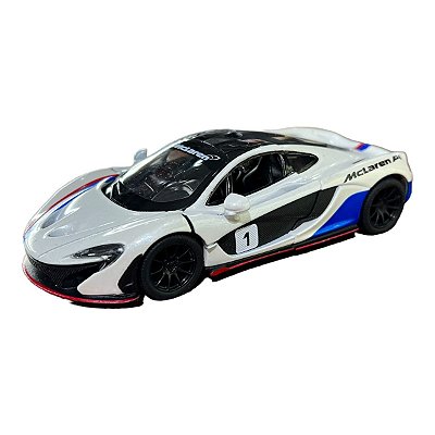Miniatura McLaren P1 Racing Branco Metal 1:36