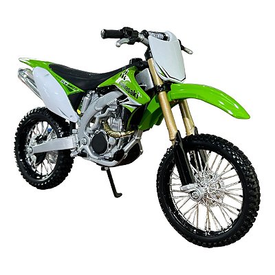 Miniatura Moto Cross Kawasaki KX 450F Verde Maisto 1:12