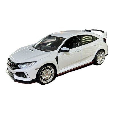 Miniatura Honda Civic Type R Branco Acende Luz E Som 1:24