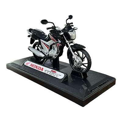 Miniatura Moto Honda CG Titan 160 Preto 1:18