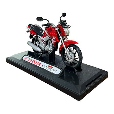 Miniatura Moto Honda CG Titan 160 Vermelho 1:18