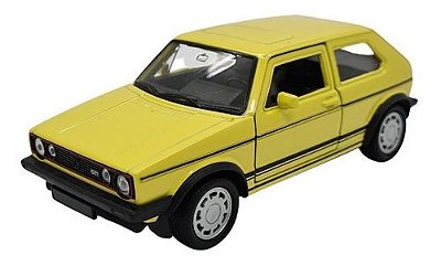 Miniatura Volkswagen Golf Gti Mk1 Metal Amarelo 1:36