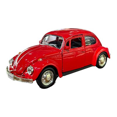 Miniatura Volkswagen Fusca Classic Vermelho Brilho RMZ 1:32